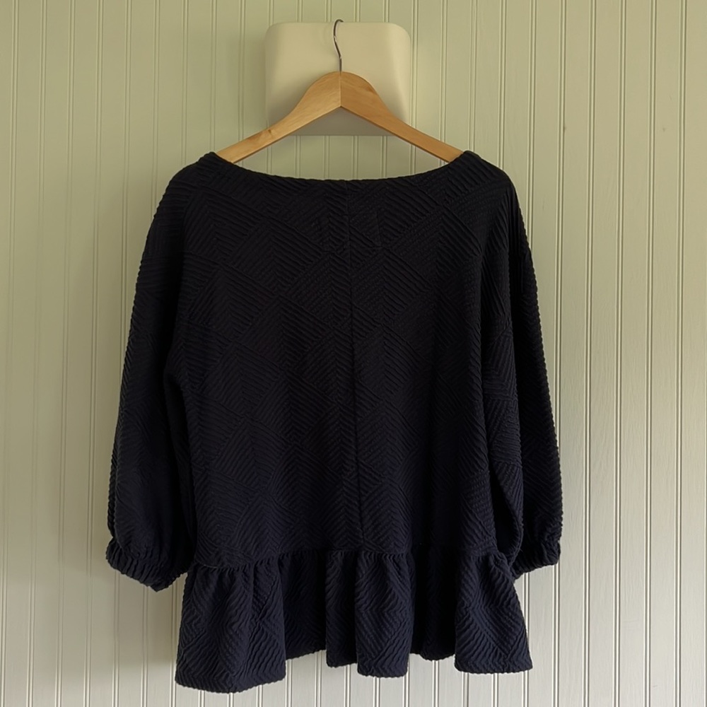 Maeve By Anthropologie Mikayla Textured Peplum Top - image 2